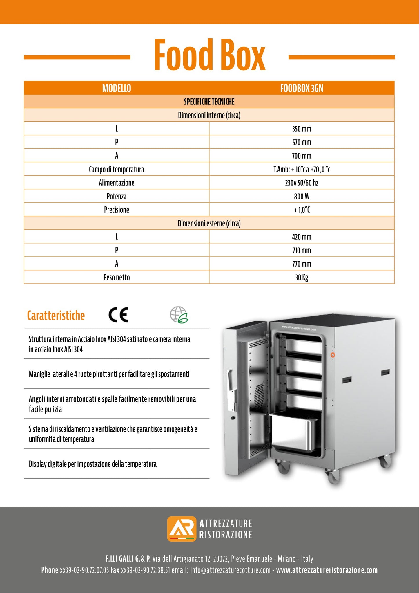 FoodBox Scheda_Mantenitore elettrico per catering_carrelli caldi